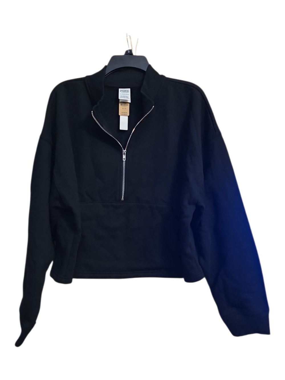 PINK Victoria's Secret Black Half-Zip Pullover Sweatshirt